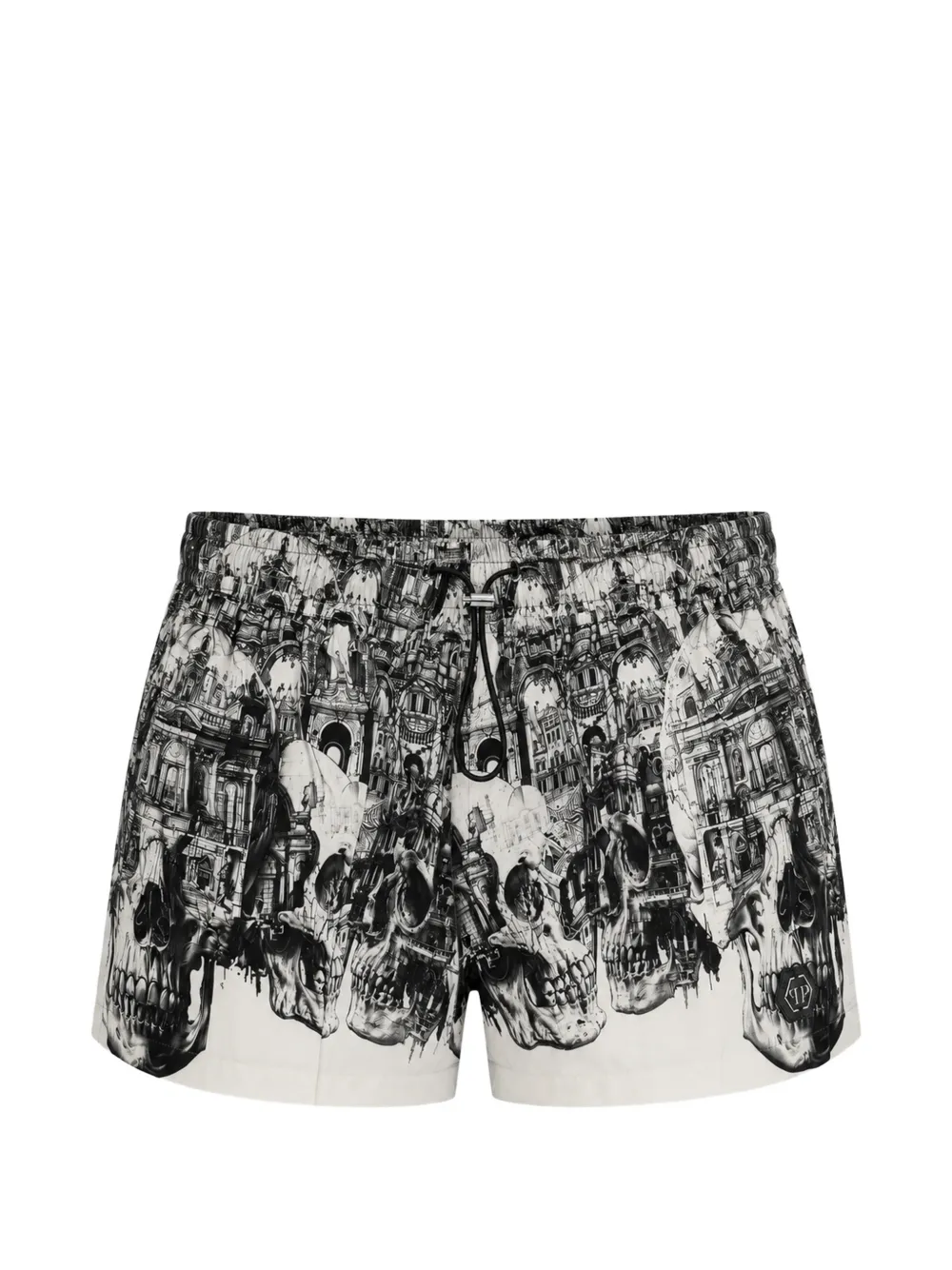 Philipp Plein swimming shorts skull hotel - Weiß