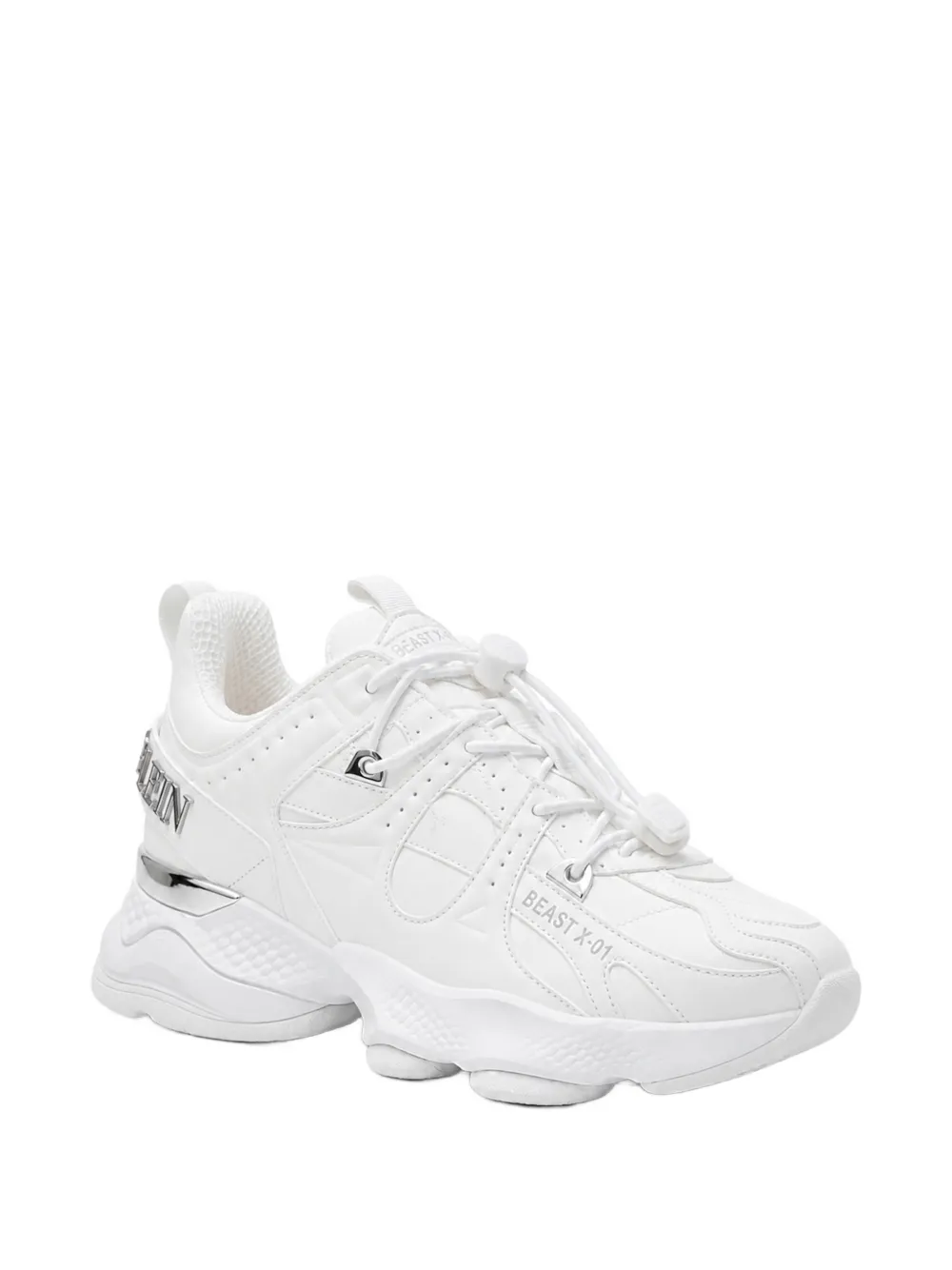 Plein Sport Runner Beast X-01 panelled sneakers - Bianco