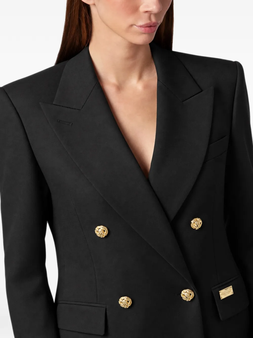 Philipp Plein Satijnen blazer Zwart
