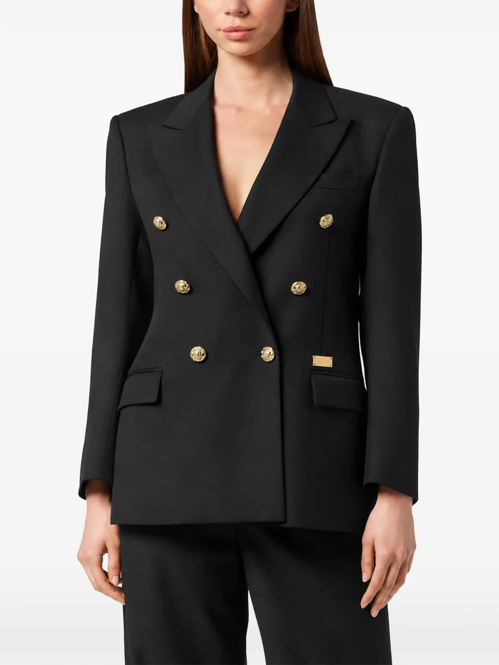 Philipp Plein Satijnen blazer Zwart