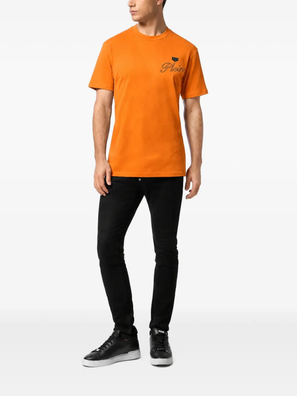 Philipp Plein T-shirt met logoprint Oranje