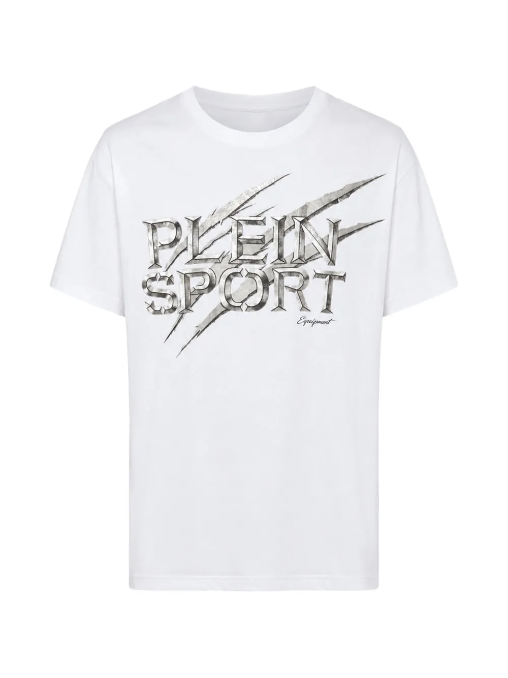 Plein Sport T-shirt girocollo con logo - Bianco