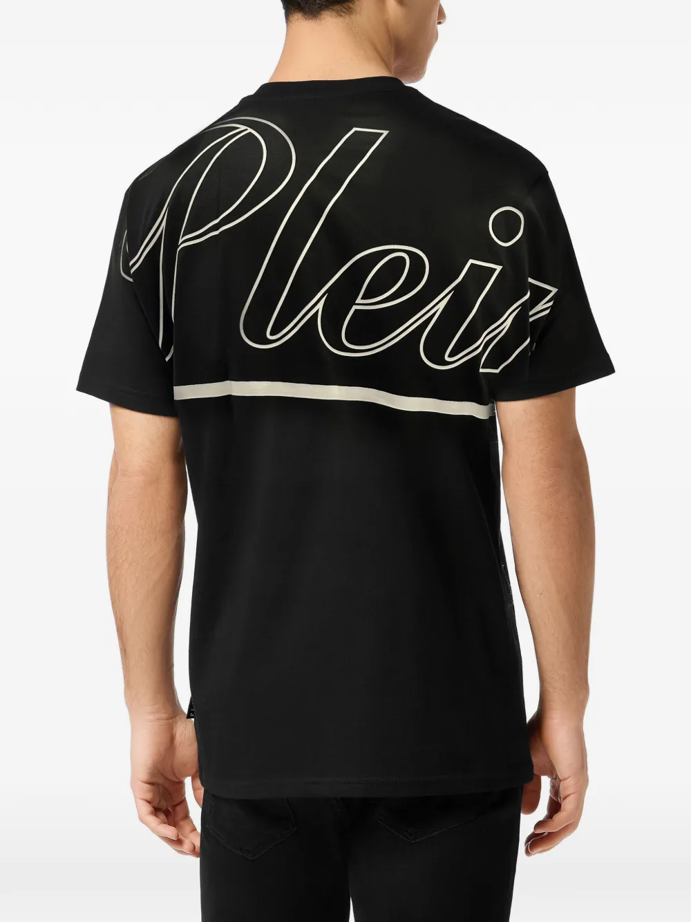 Philipp Plein Jersey T-shirt met ronde hals Zwart
