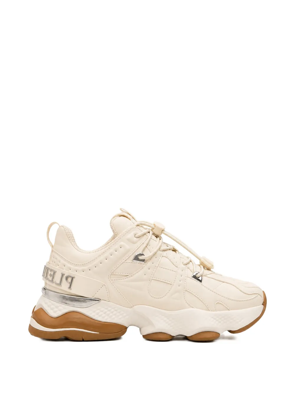 Plein Sport Runner Beast X-01 sneakers met vlakken Beige
