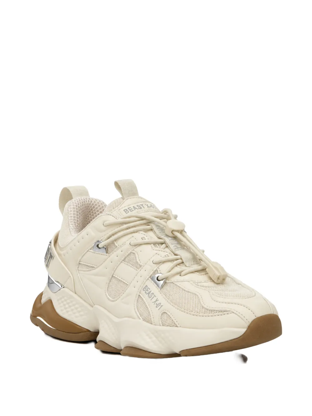 Plein Sport Runner Beast X-01 sneakers met vlakken Beige