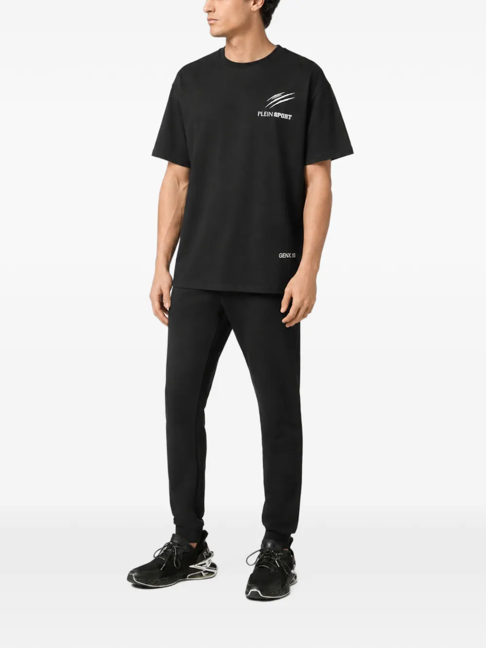 Plein Sport logo-print T-shirt Zwart