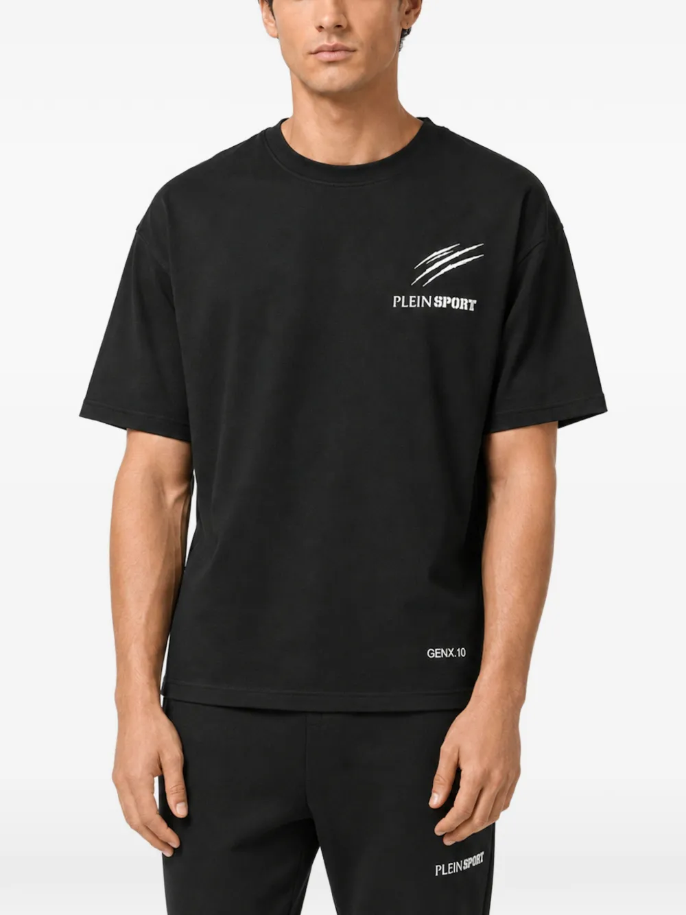 Plein Sport logo-print T-shirt Zwart