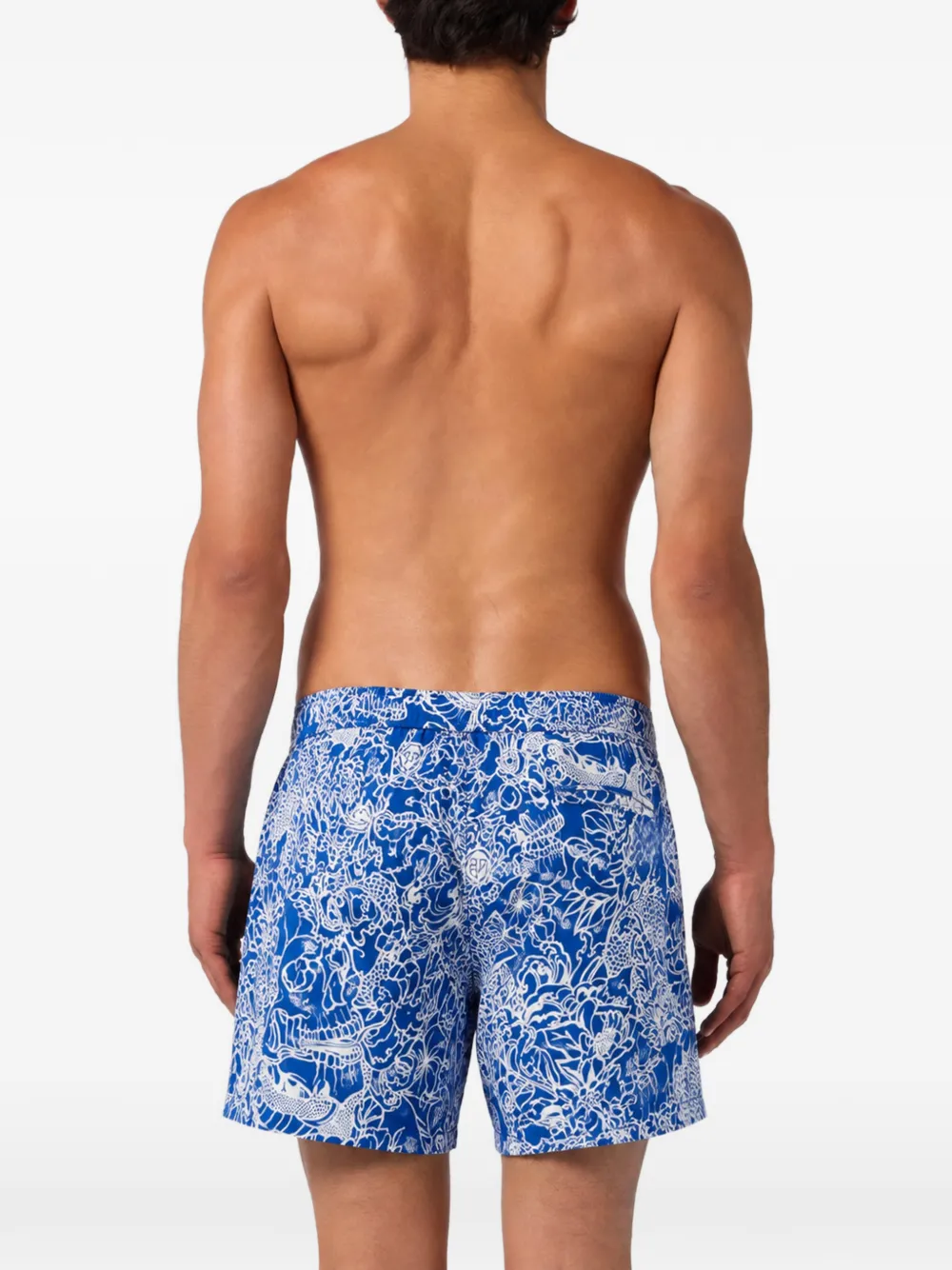 Philipp Plein Zwembroek met doodskop-print Blauw