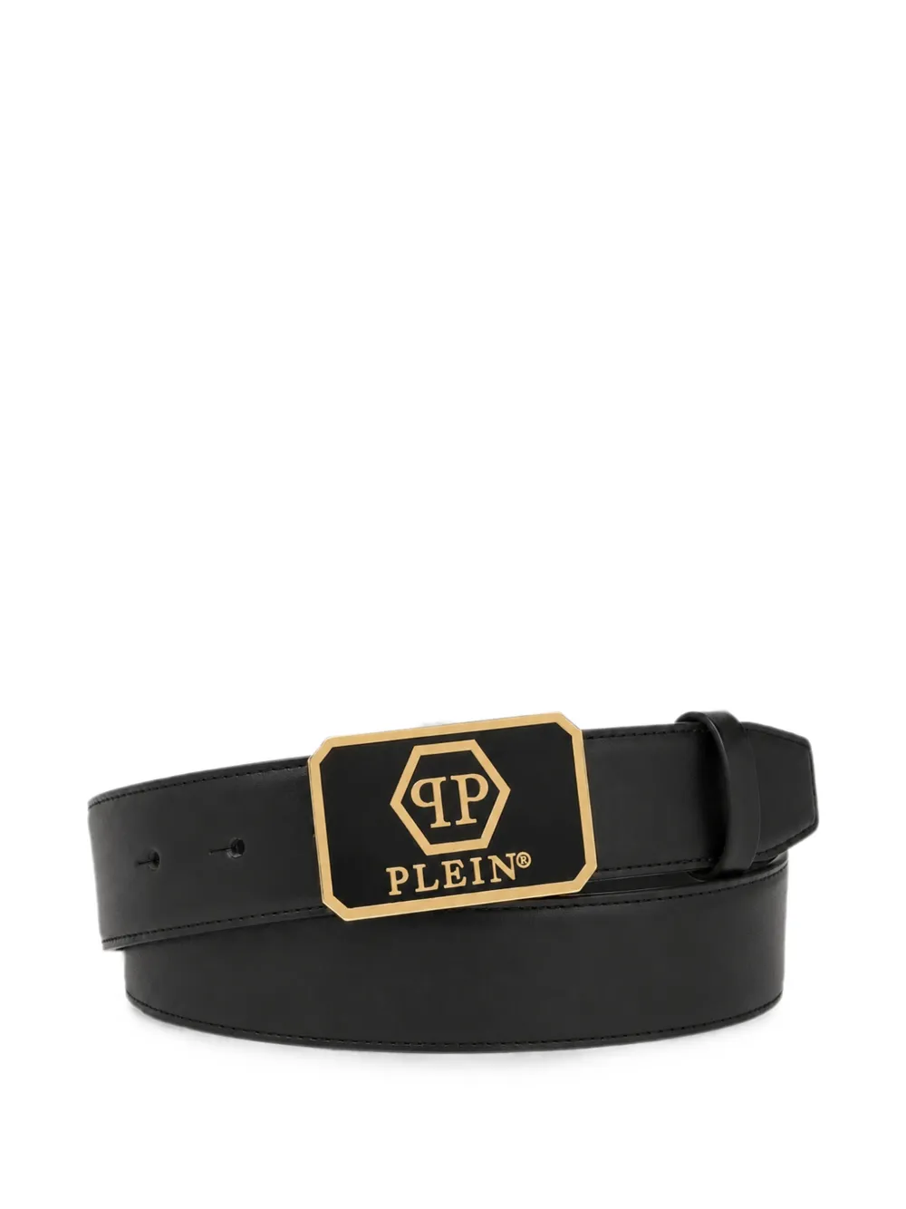 Philipp Plein leather belt hexagon - Nero