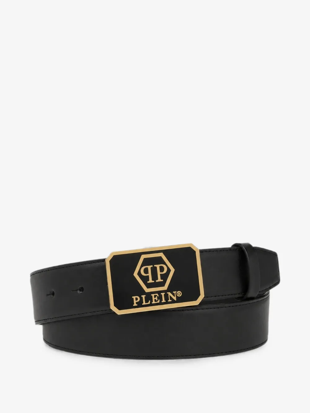 Philipp Plein cinturón de piel hexagonal | negro | Image 1