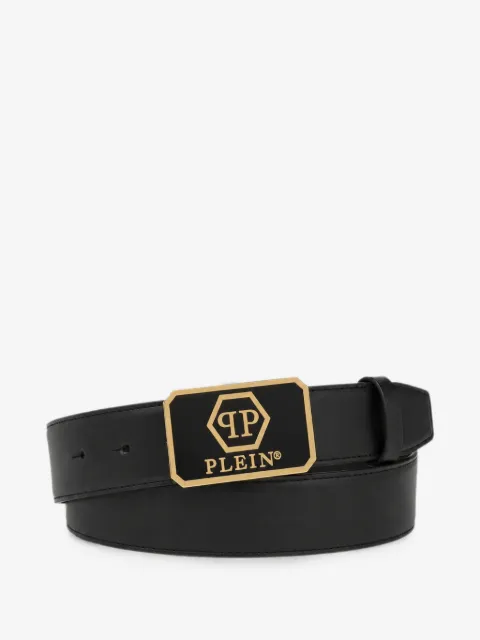 Philipp Plein leather belt hexagon