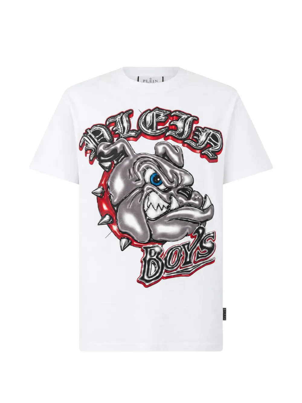 Philipp Plein Jersey T-shirt Bulldog Plein Boys Wit