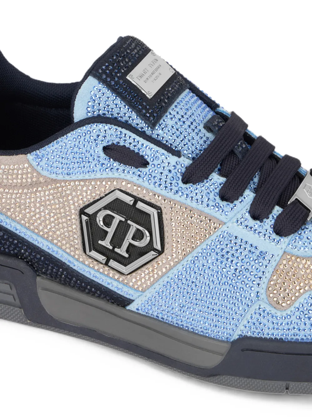 Philipp Plein Low-top sneakers P-Force 78 Strass Blauw