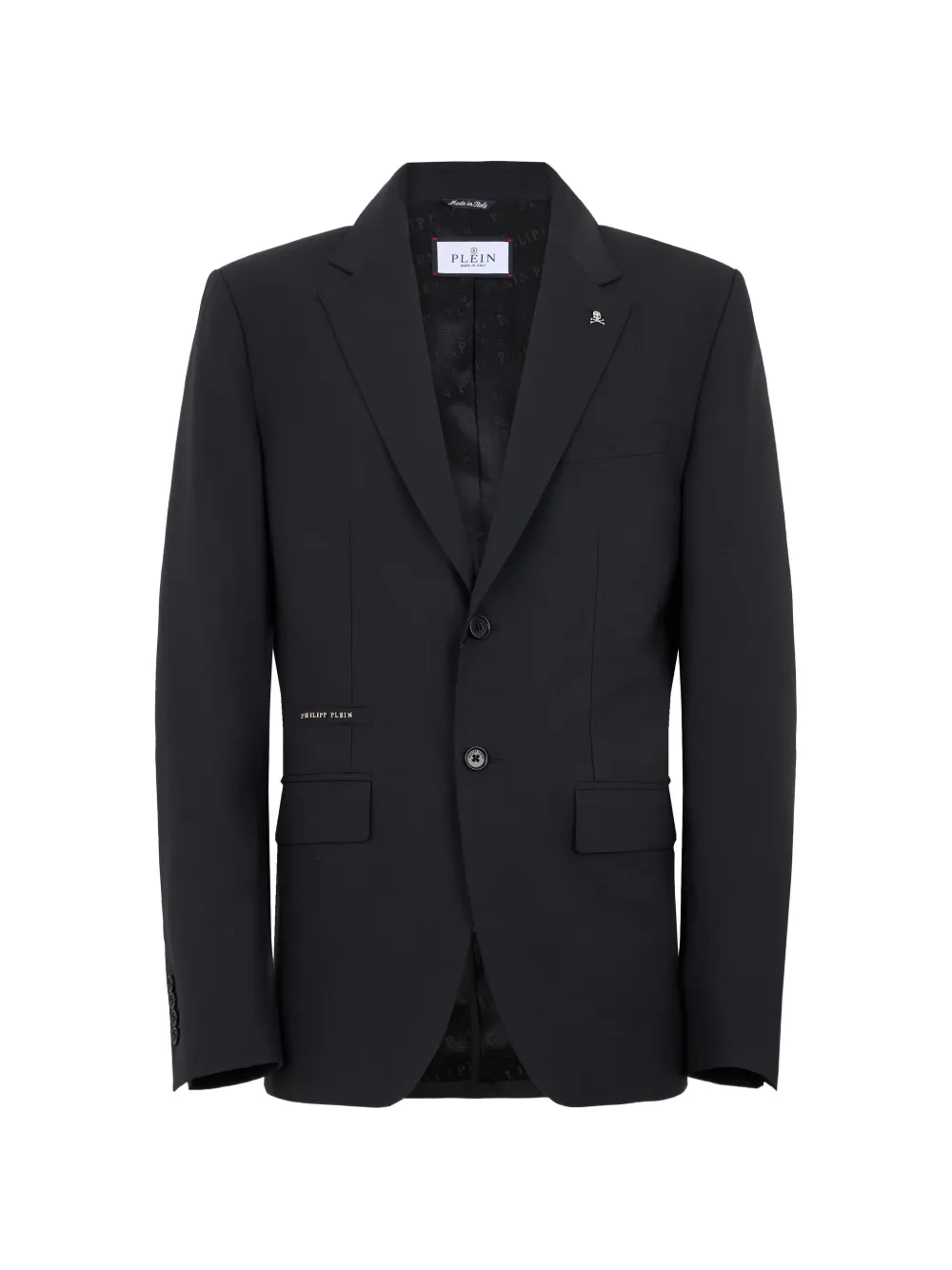Philipp Plein skull-plaque single-breasted blazer - Nero