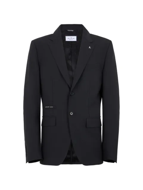 Philipp Plein skull-plaque single-breasted blazer