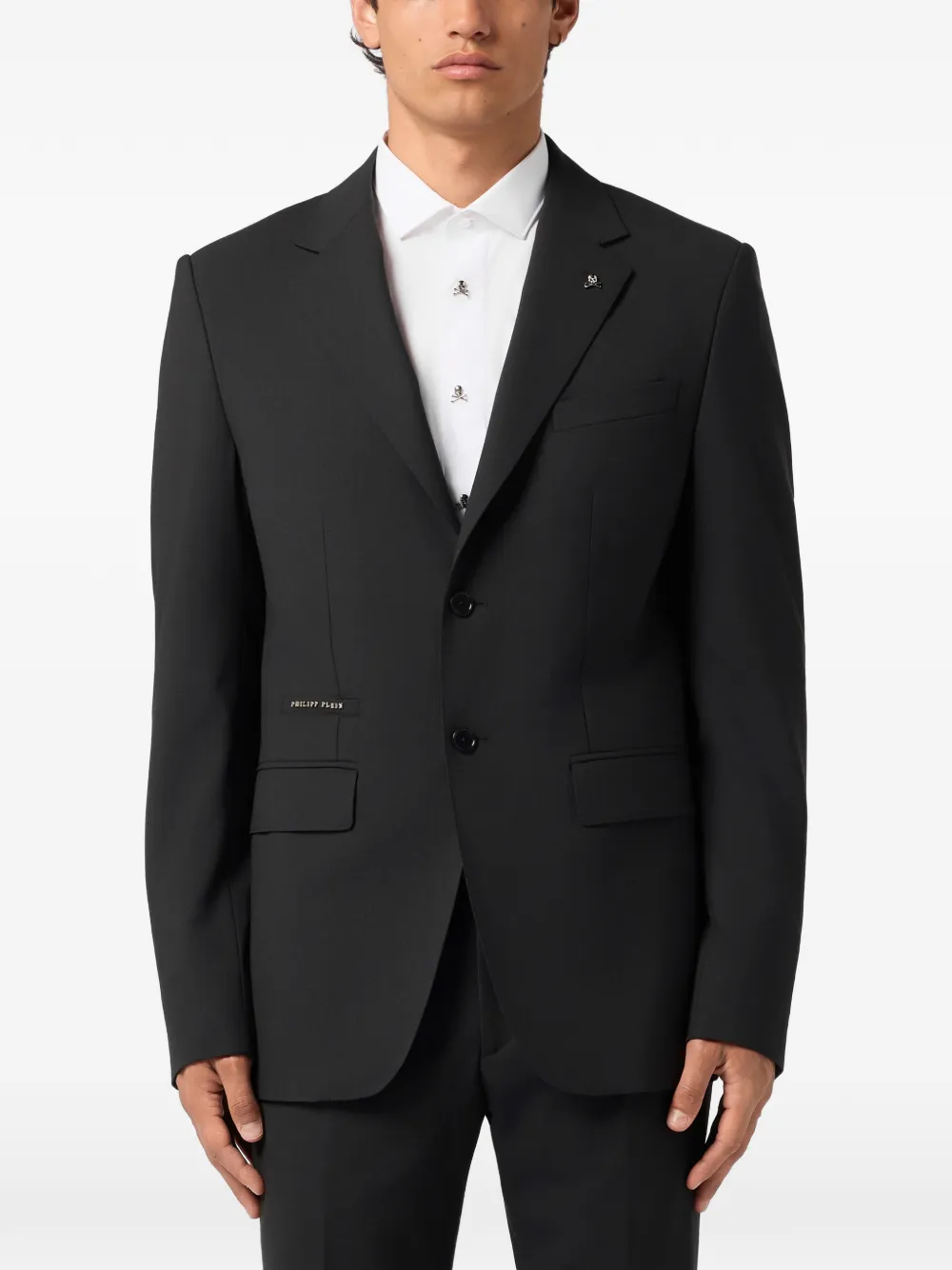 Philipp Plein Blazer met enkele rij knopen Zwart