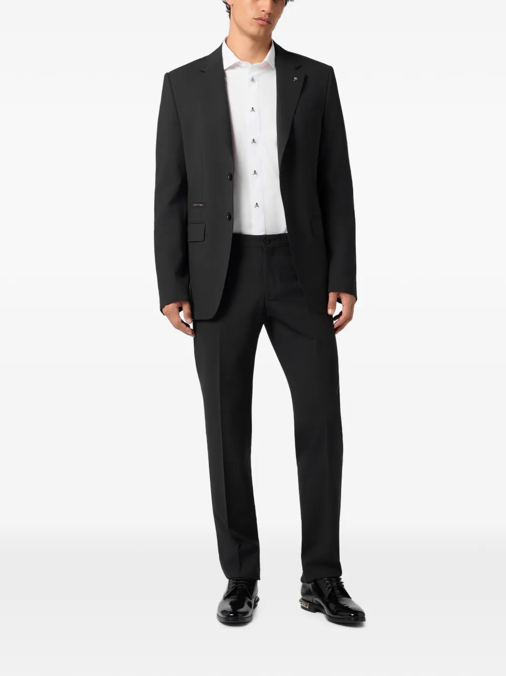 Philipp Plein Blazer met enkele rij knopen Zwart