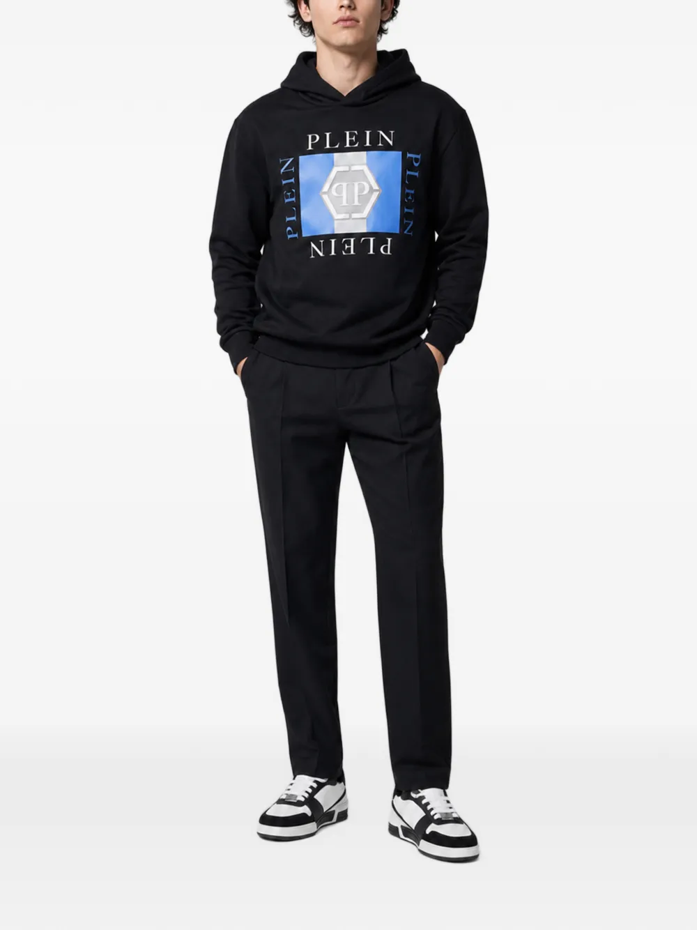 Philipp Plein Hoodie met logoprint Zwart