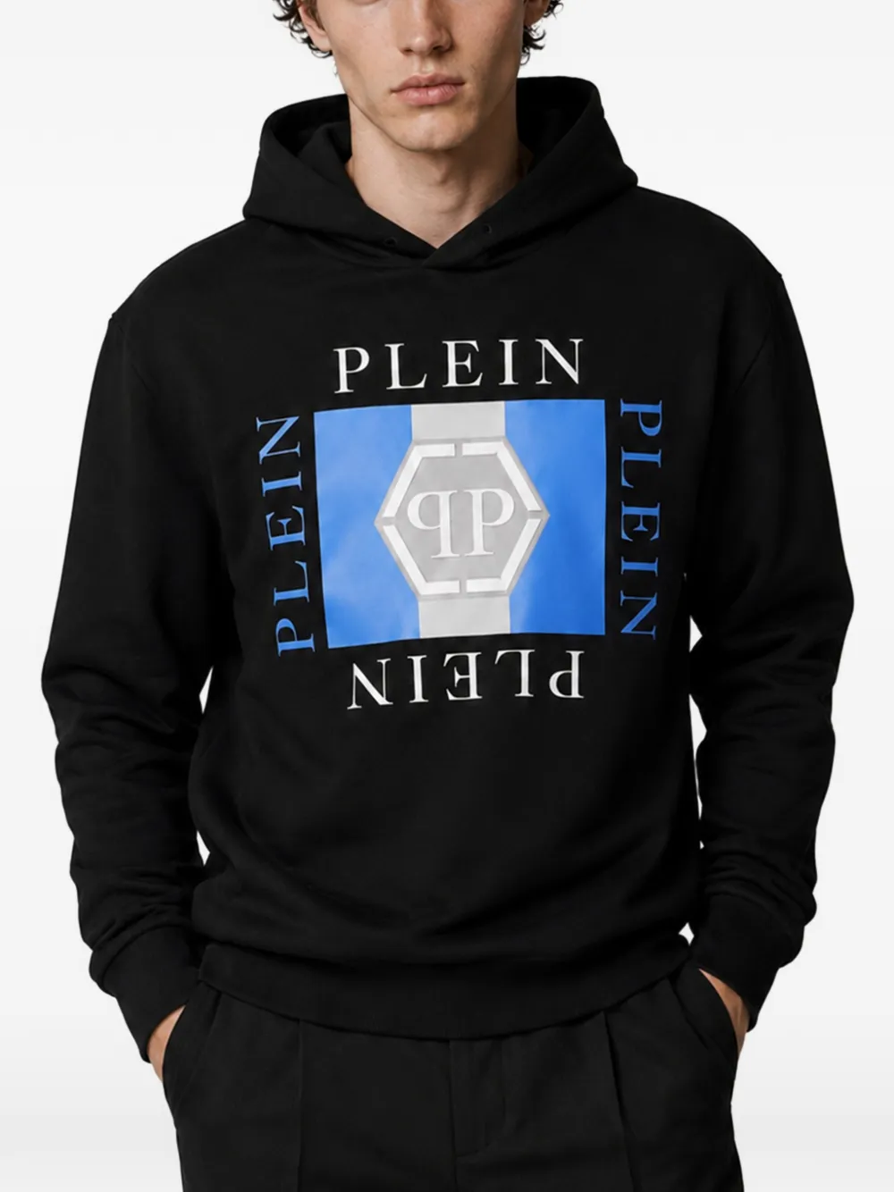Philipp Plein Hoodie met logoprint Zwart