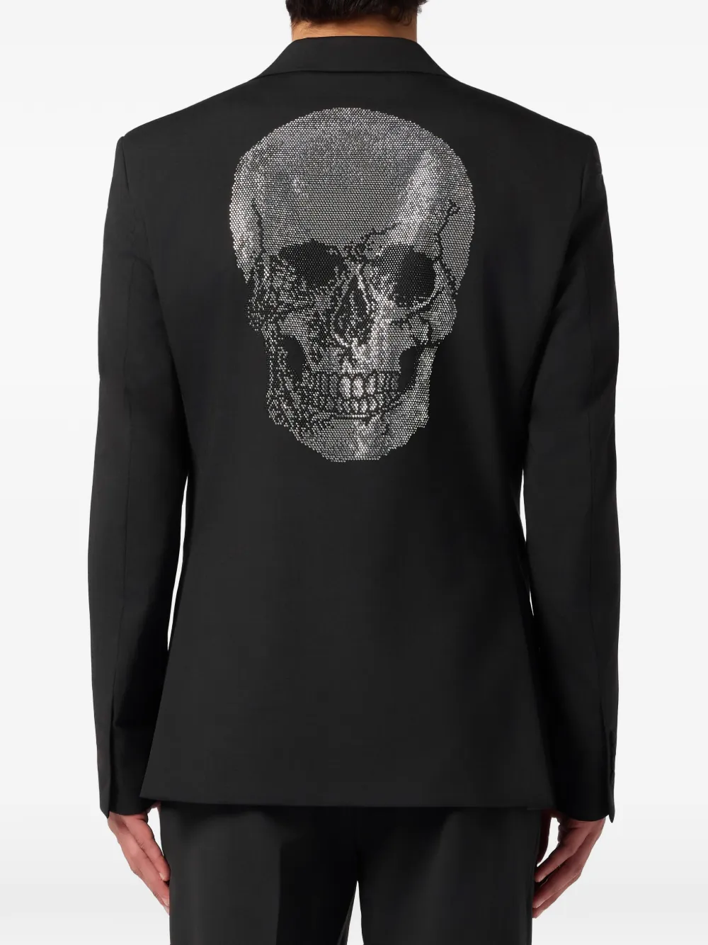 Philipp Plein Skull Strass blazer Zwart