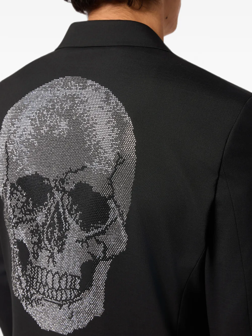 Philipp Plein Skull Strass blazer Zwart