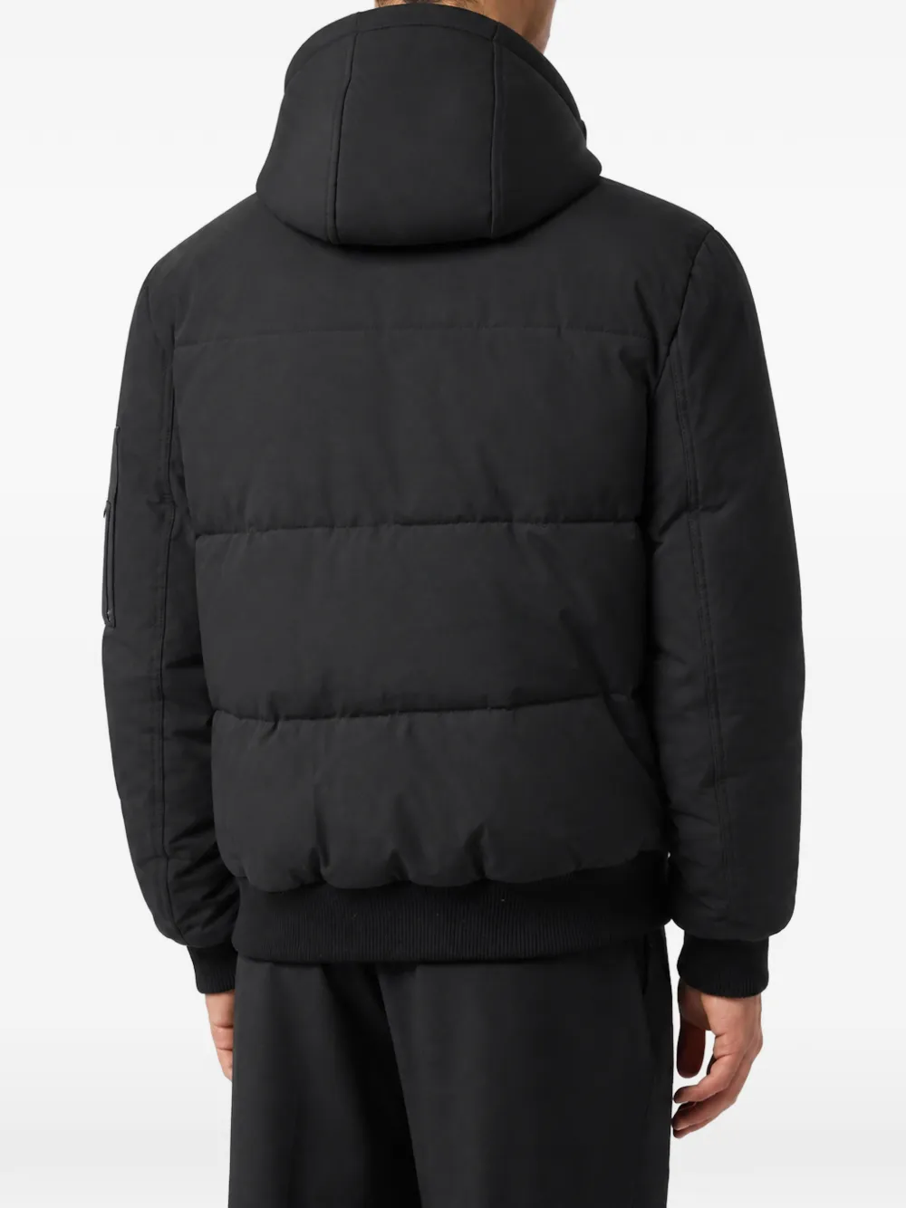 Philipp Plein Eco-leren nylon bomberjack Zwart