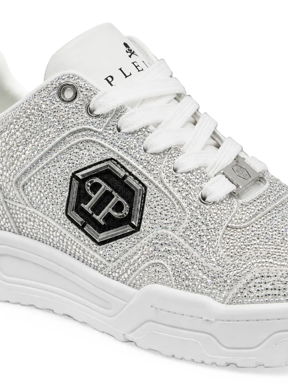 Philipp Plein Low-Top PREDATOR V2 strass sneakers Wit