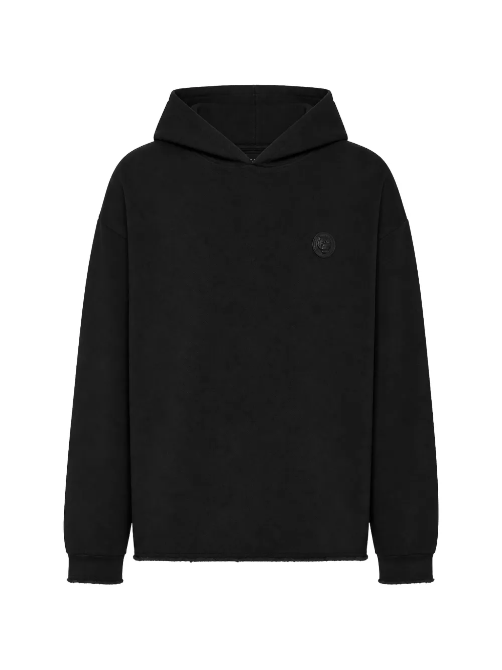 Plein Sport raw-edge jersey hoodie - Nero