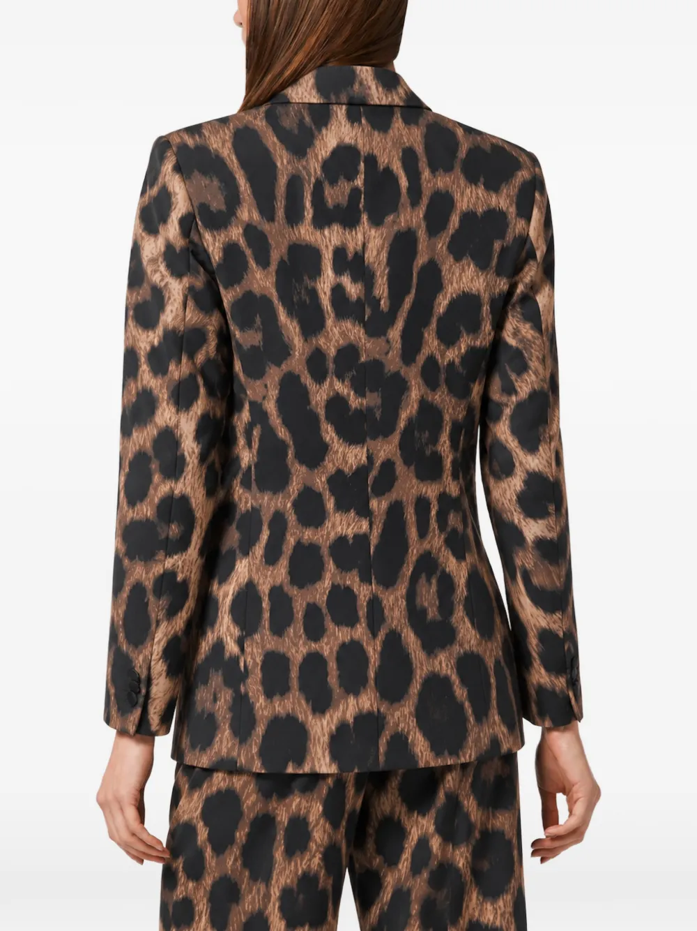 Philipp Plein Blazer met enkele rij knopen en luipaard Bruin