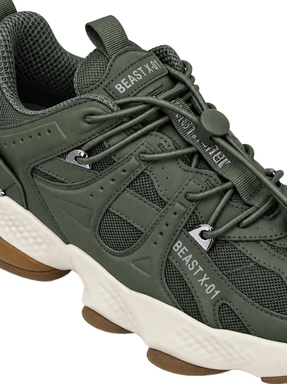 Plein Sport Runner Beast X-01 sneakers met vlakken Groen
