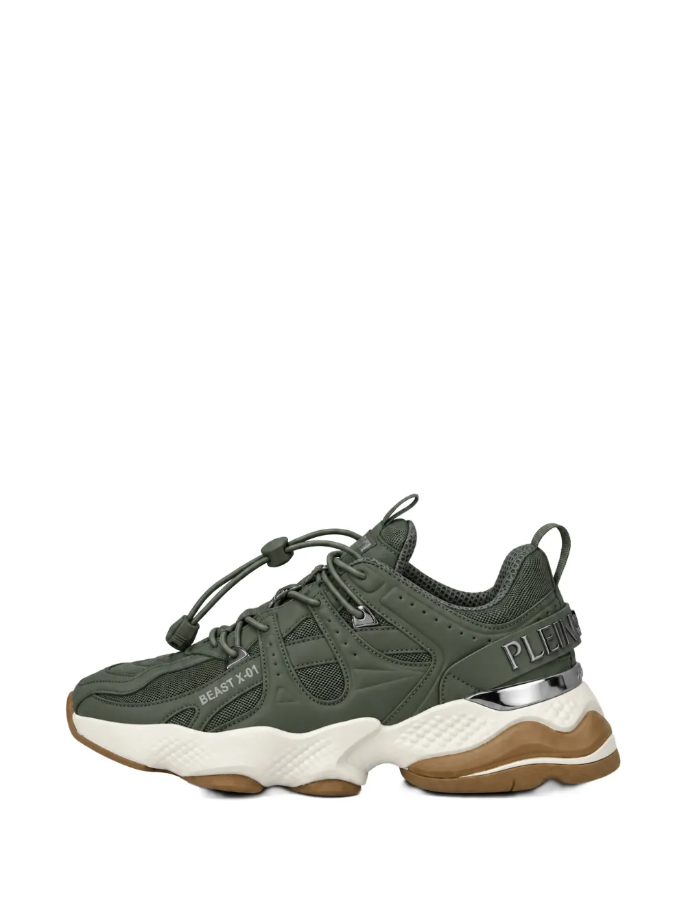 Plein Sport Runner Beast X-01 sneakers met vlakken Groen