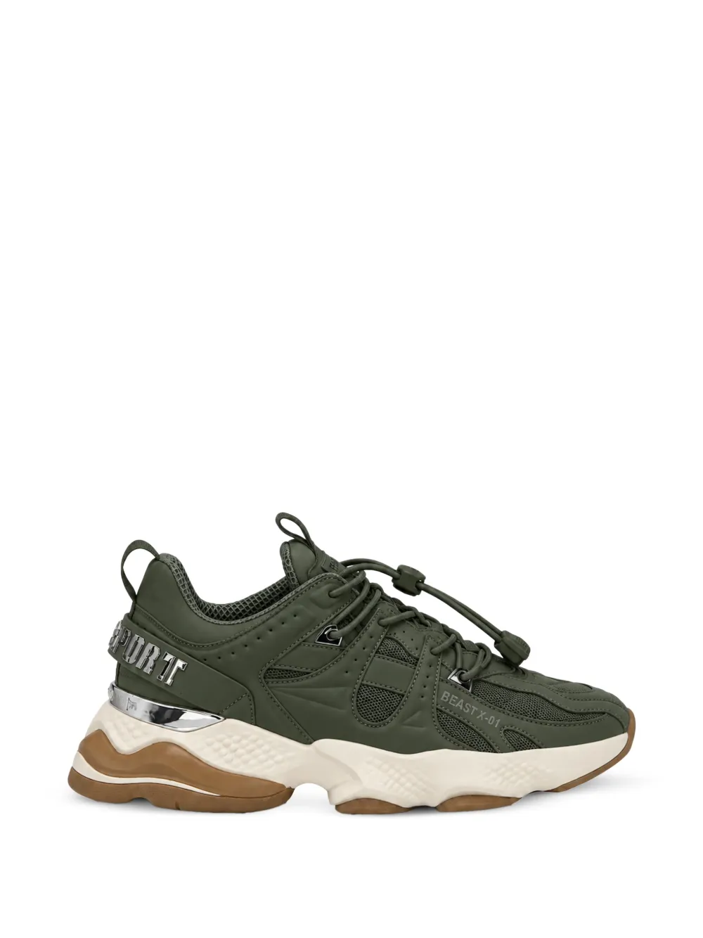 Plein Sport Runner Beast X-01 sneakers met vlakken Groen