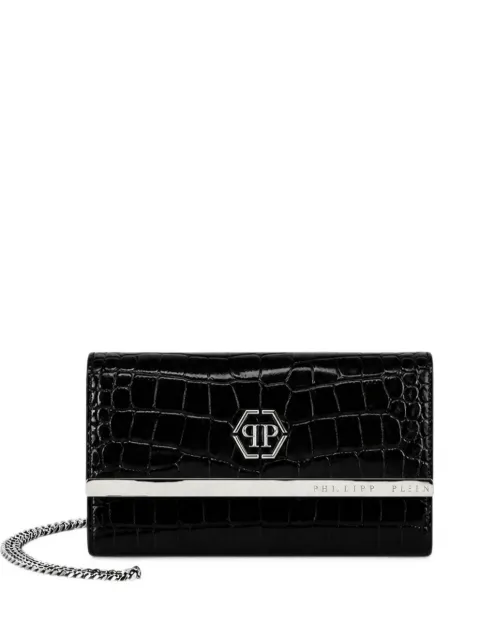 Philipp Plein croc-effect leather clutch bag
