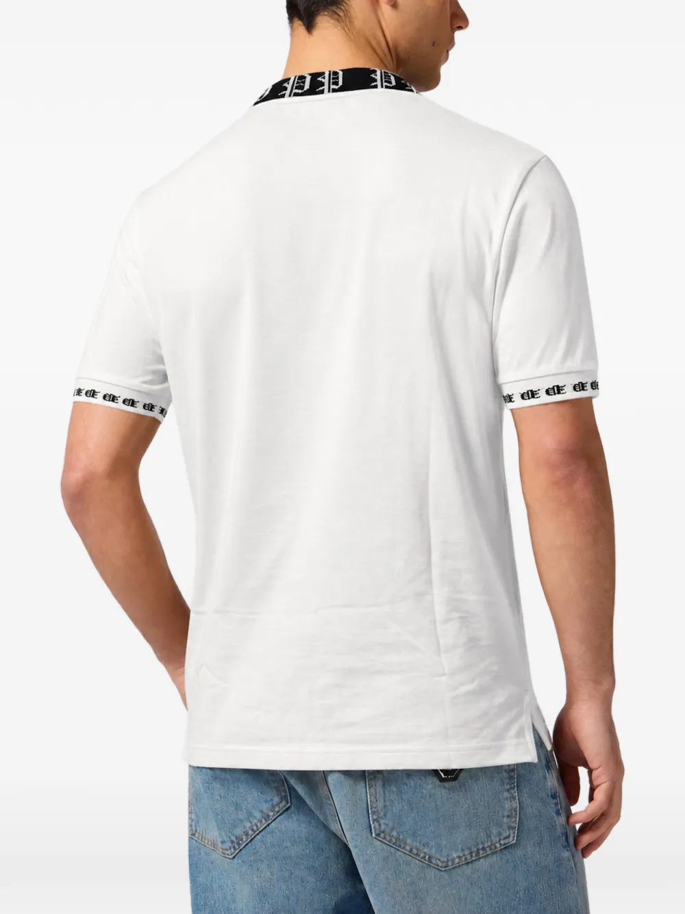 Philipp Plein Gothic poloshirt met logo-print Wit
