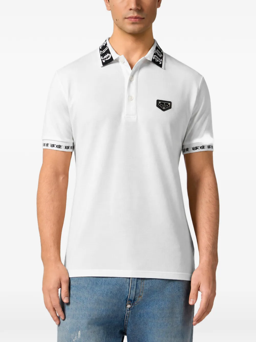 Philipp Plein Gothic poloshirt met logo-print Wit