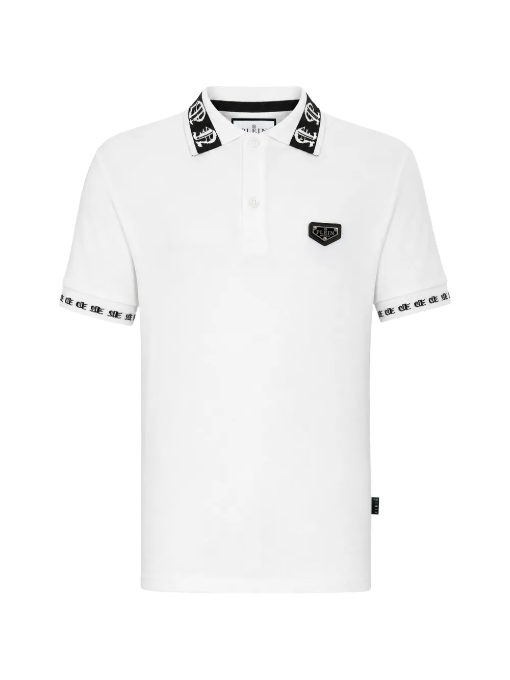 Philipp Plein Gothic logo-print polo shirt - Bianco