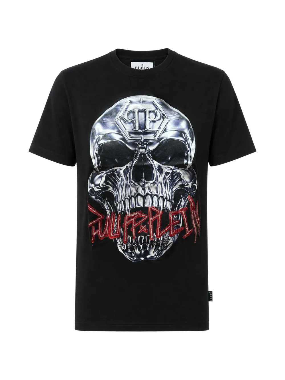Philipp Plein t-shirt à motif tête de mort - Noir