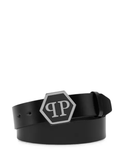 Philipp Plein leather belt Hexagon
