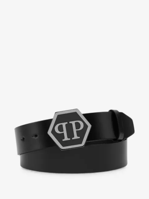Philipp Plein cinturón de piel Hexagon
