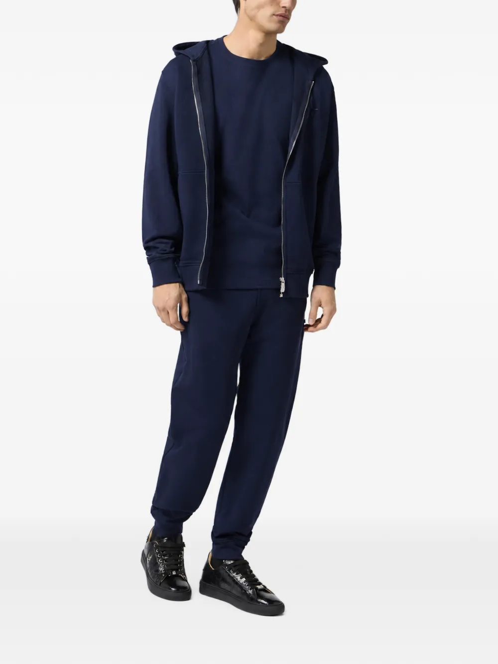 Billionaire logo-embroidered track pants Blauw