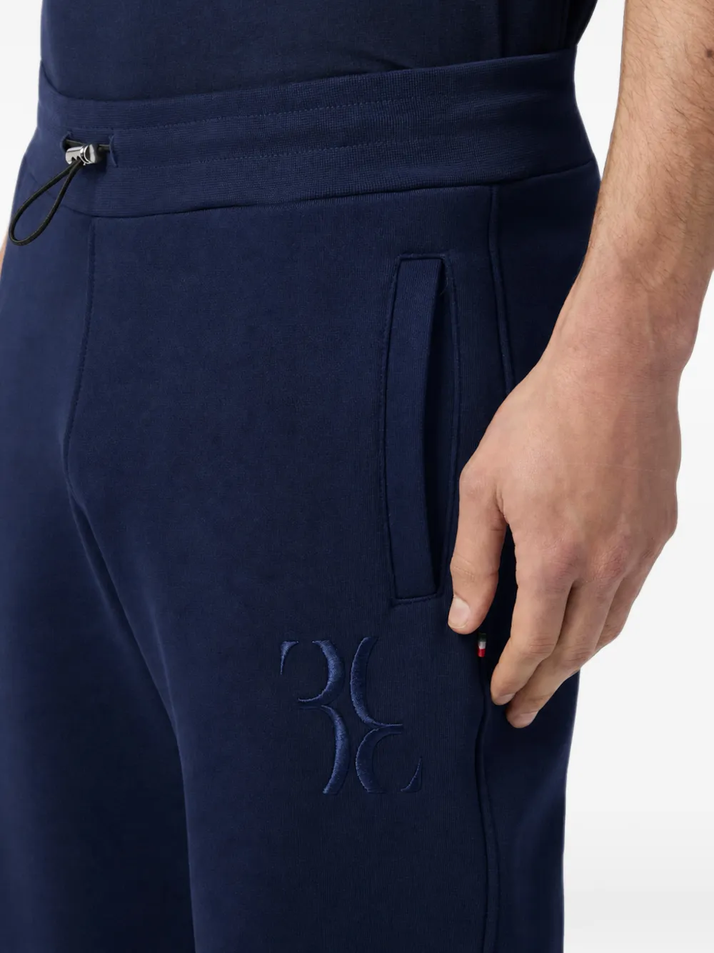 Billionaire logo-embroidered track pants Blauw