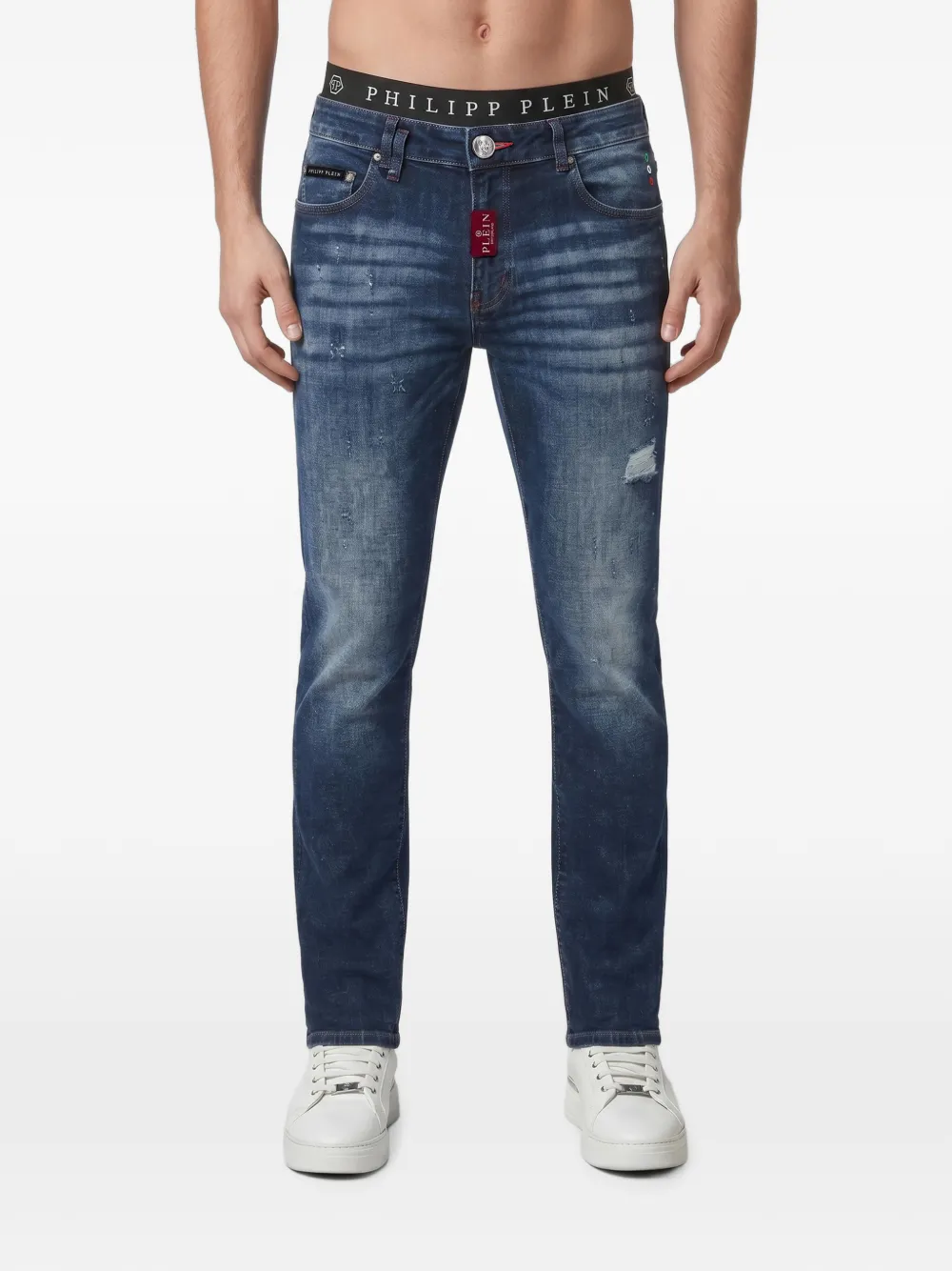 Philipp Plein straight Supreme fit jeans basic - Blu