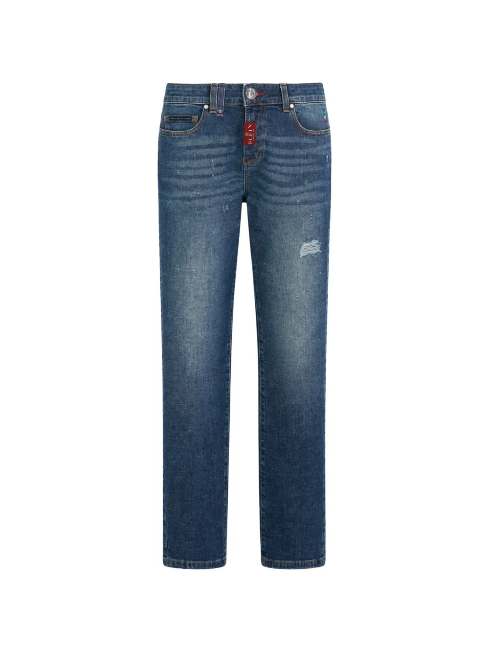 Philipp Plein straight Supreme fit jeans basic - Blau