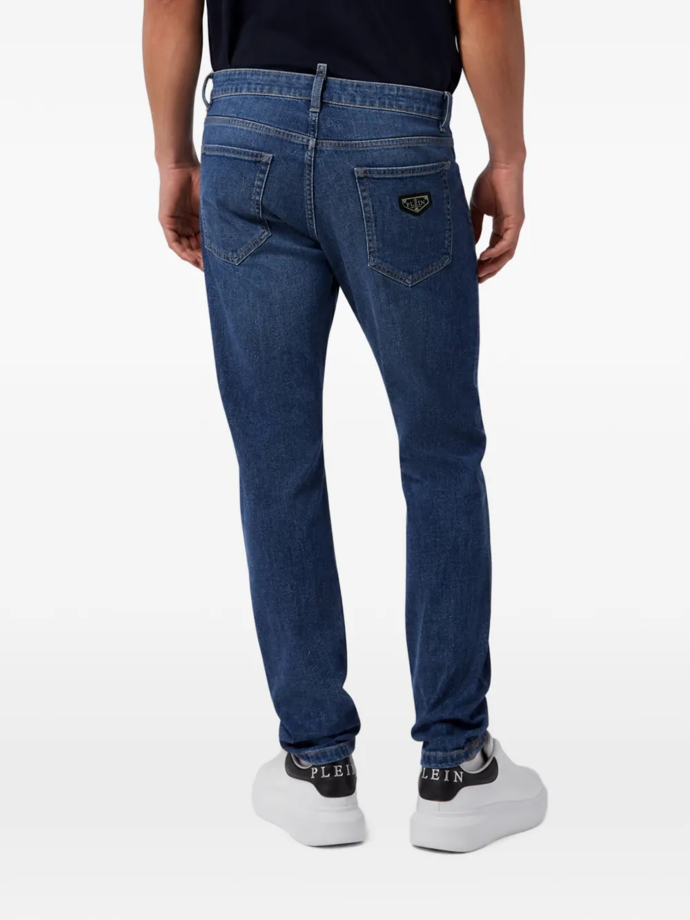 Philipp Plein straight Supreme fit jeans basic Blauw