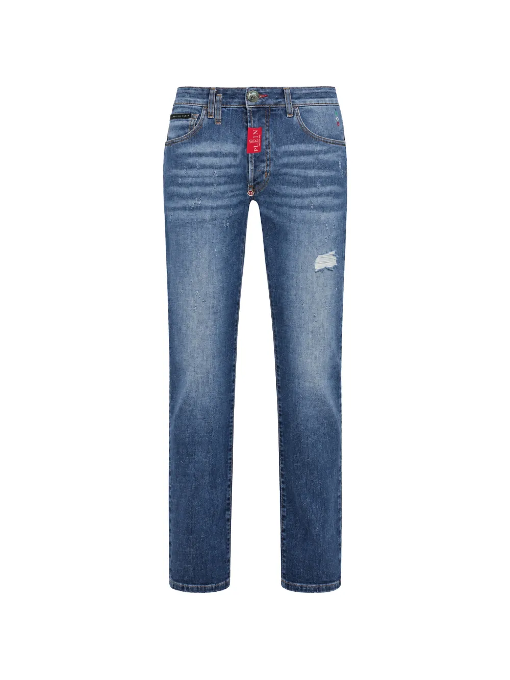 Philipp Plein straight Supreme fit jeans basic - Blau