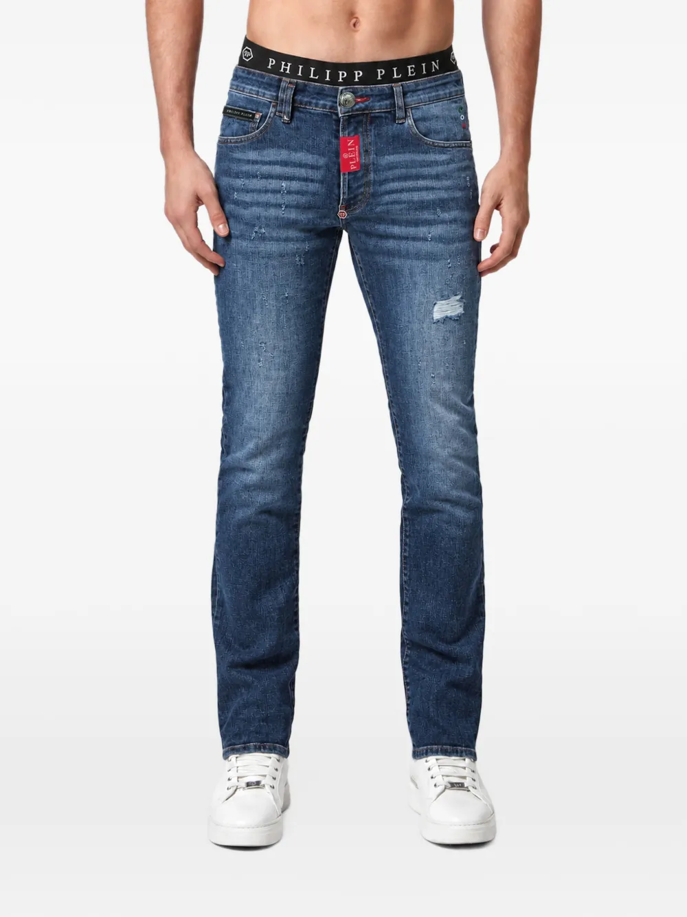Philipp Plein Supreme straight-fit jeans Blauw