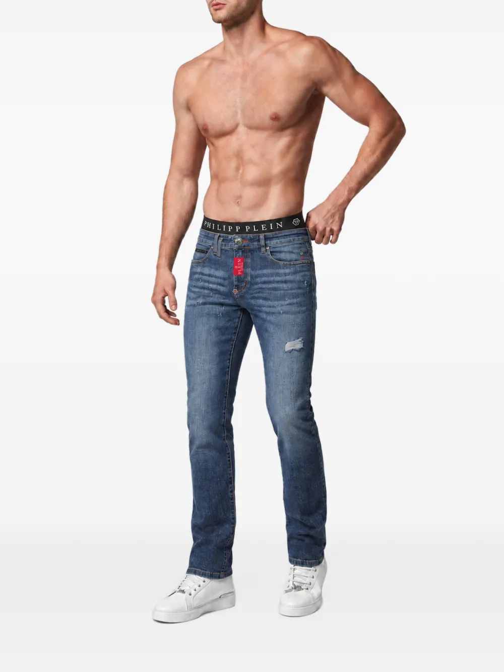 Philipp Plein Supreme straight-fit jeans Blauw