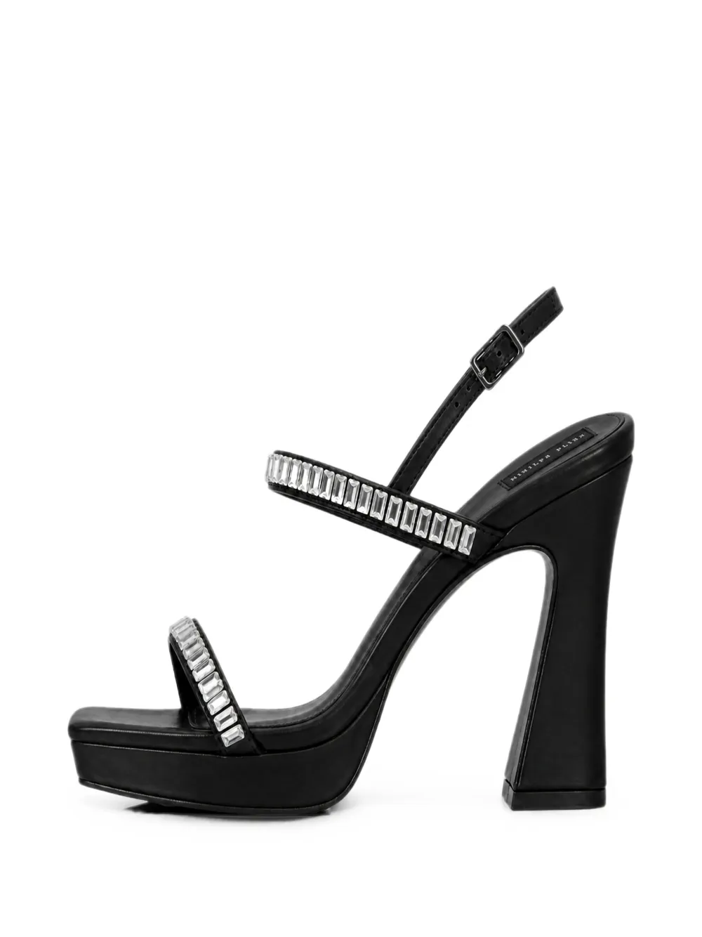 Philipp Plein crystal-embellished platform sandals Zwart