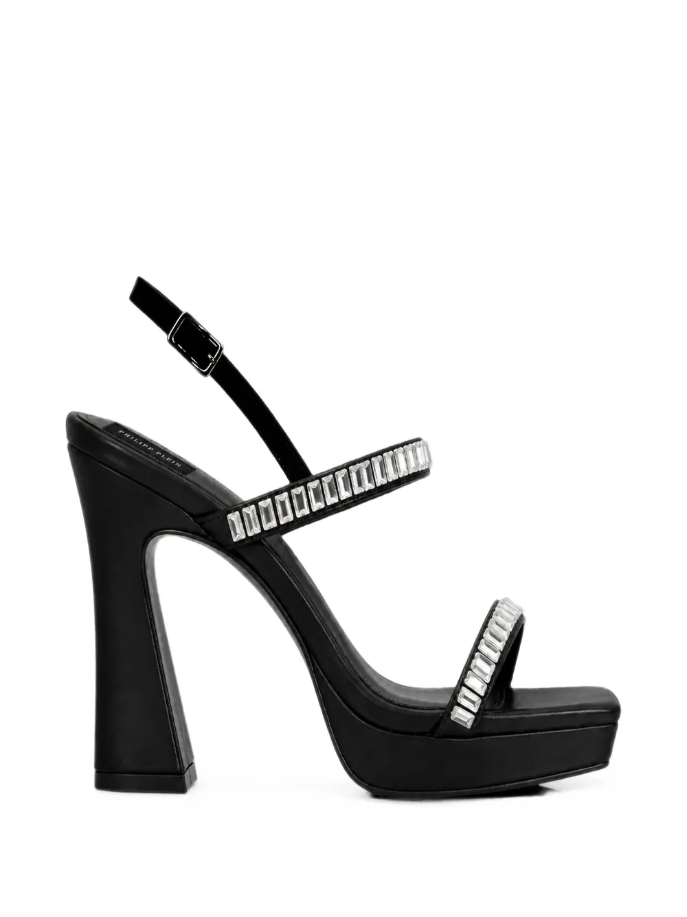 Philipp Plein crystal-embellished platform sandals - Nero