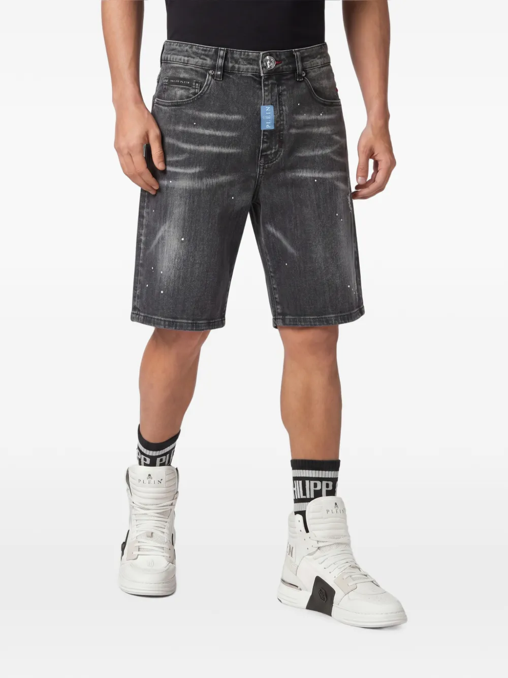 Philipp Plein Formentera denim shorts Grijs